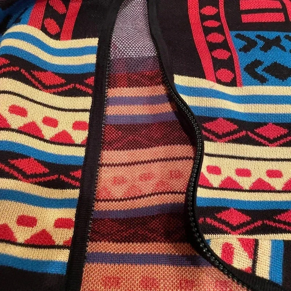 NWT VTG art to wear ethnic/tibetan buddha sweater luxury yarn artsy M - Picture 4 of 10